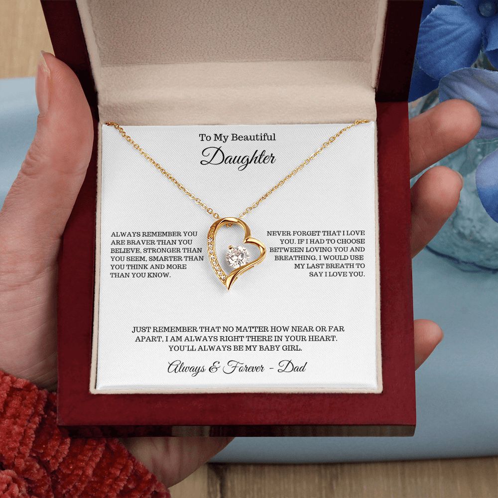 To My Beautiful Daughter | Forever Love Necklace