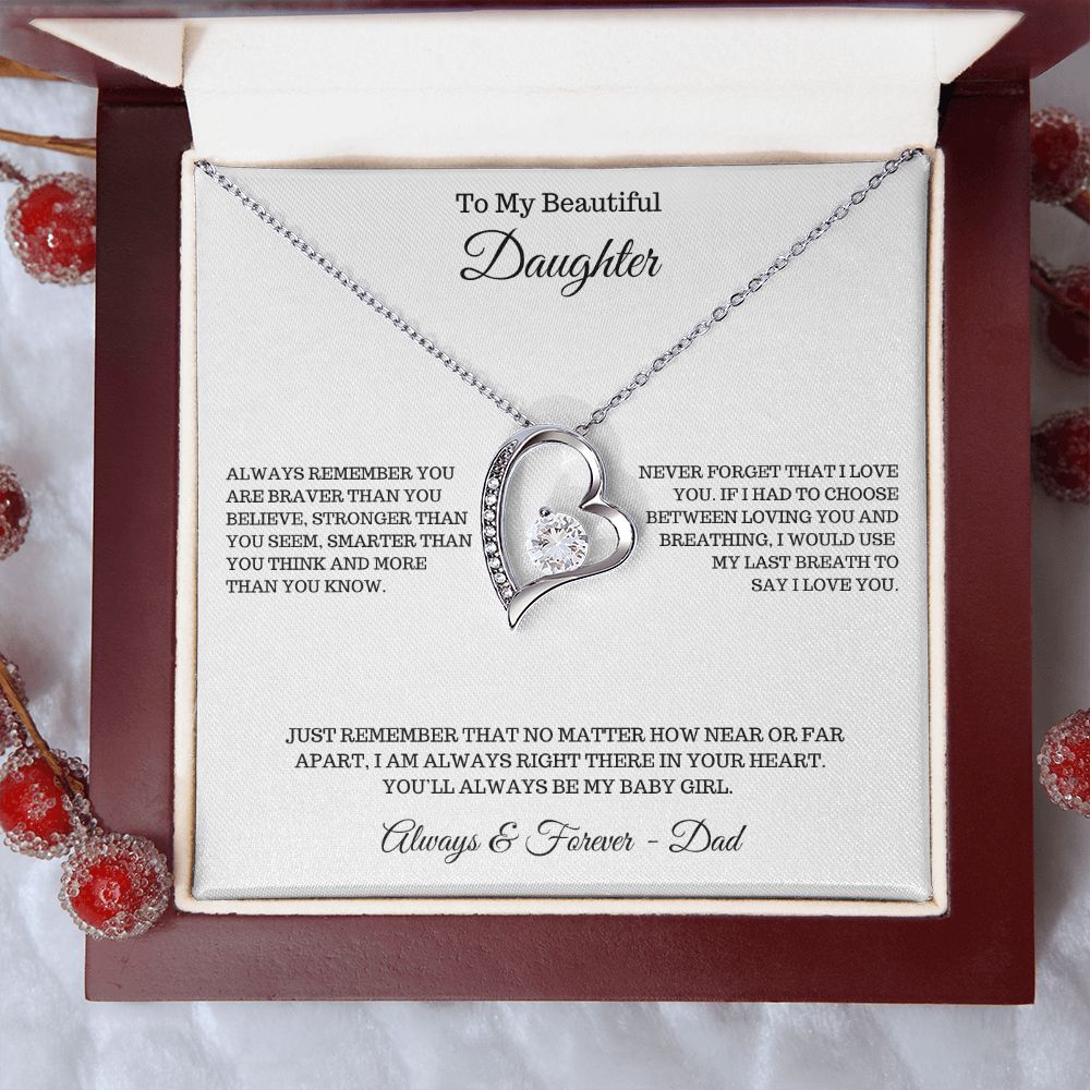 To My Beautiful Daughter | Forever Love Necklace