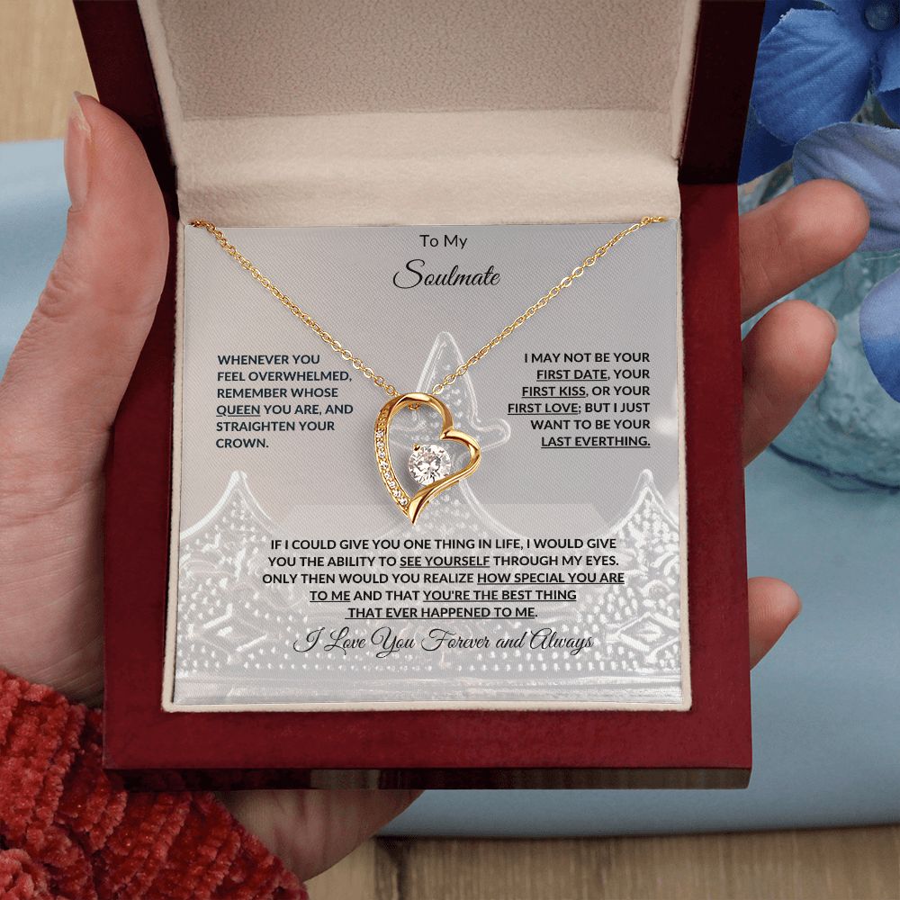 To My Soulmate | Forever Love Necklace with On Demand Message Card