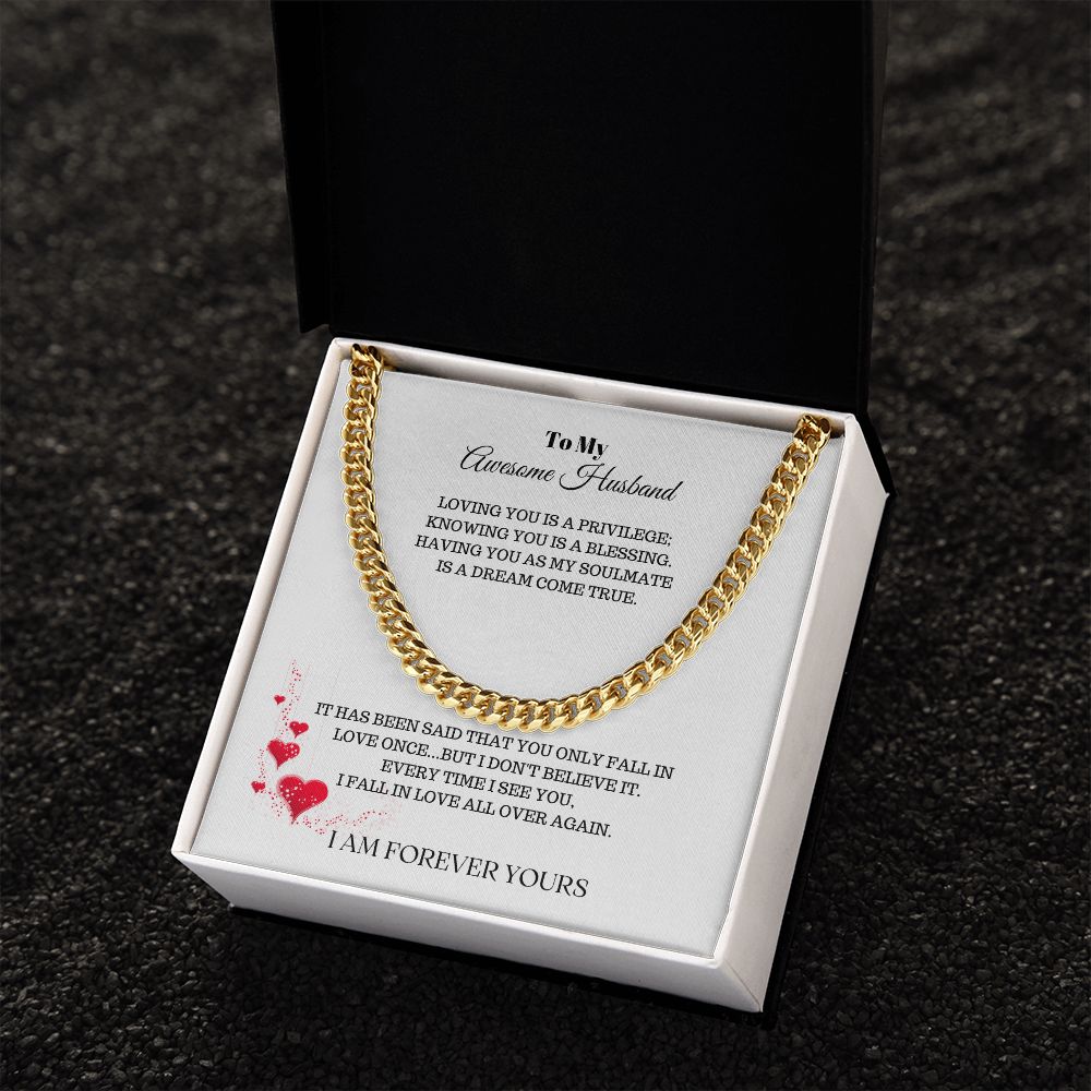 To My Awesome Husband | Cuban Link Chain