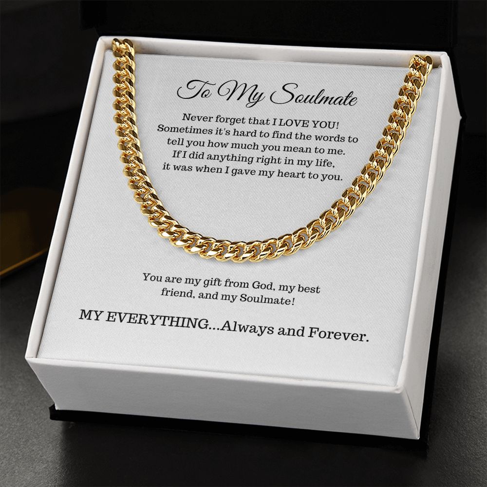 To My Soulmate | Cuban Link Chain #1