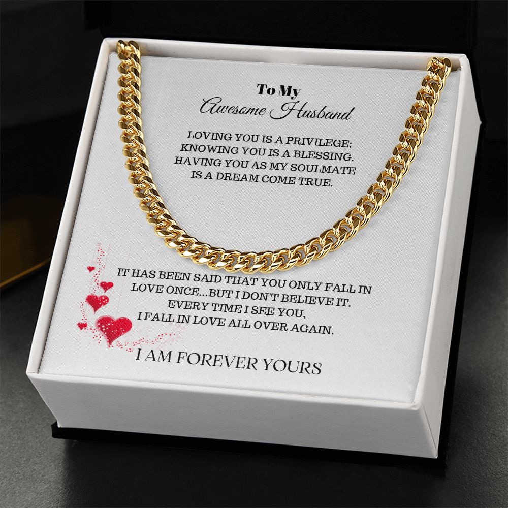 To My Awesome Husband | Cuban Link Chain