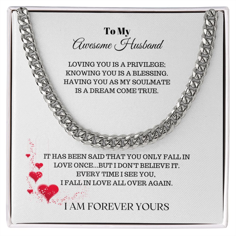 To My Awesome Husband | Cuban Link Chain