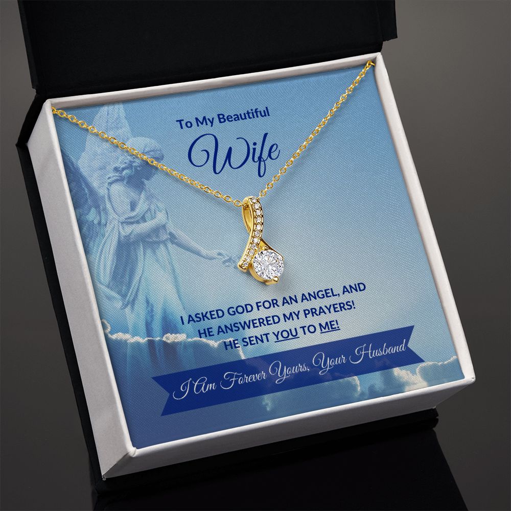 To My Beautiful Wife | Alluring Beauty Necklace (Gold and Yellow Variants)