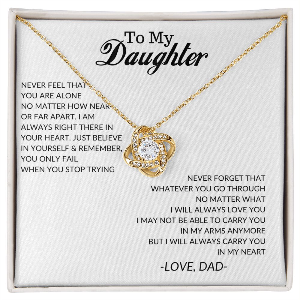 To My Daughter | Love Knot Necklace