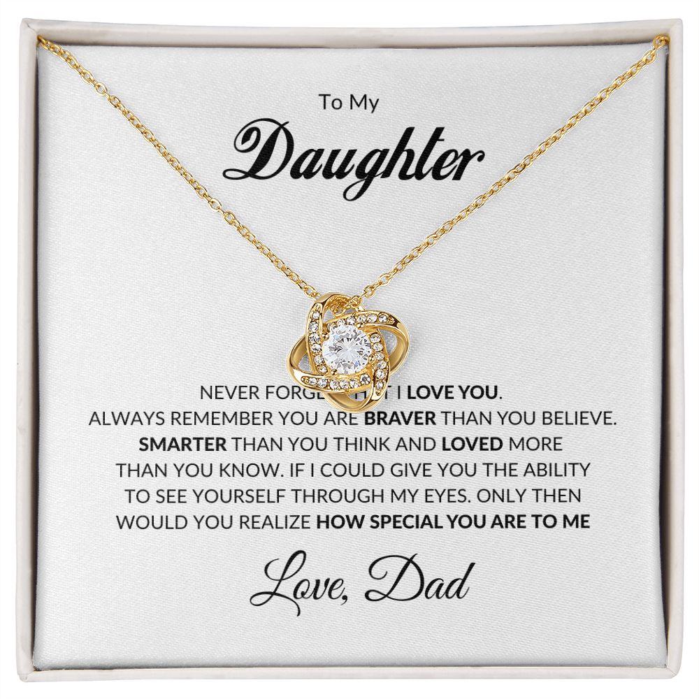 To My Daughter | Love Knot Necklace