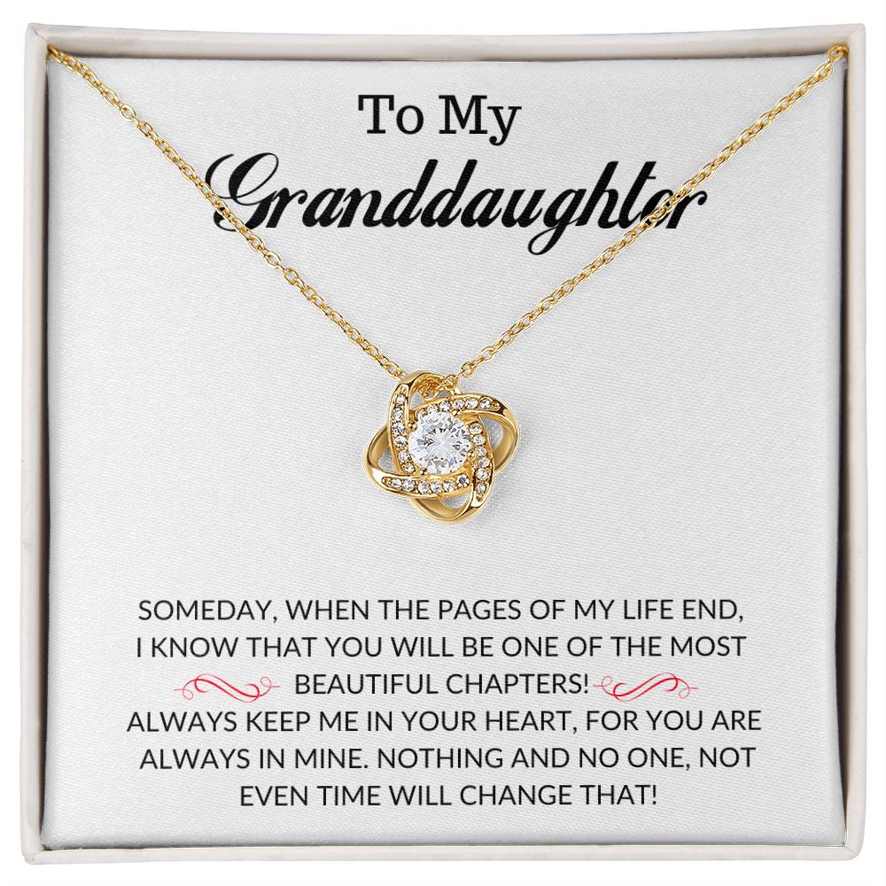 To My Granddaughter | Love Knot Necklace