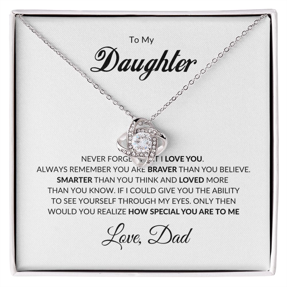 To My Daughter | Love Knot Necklace