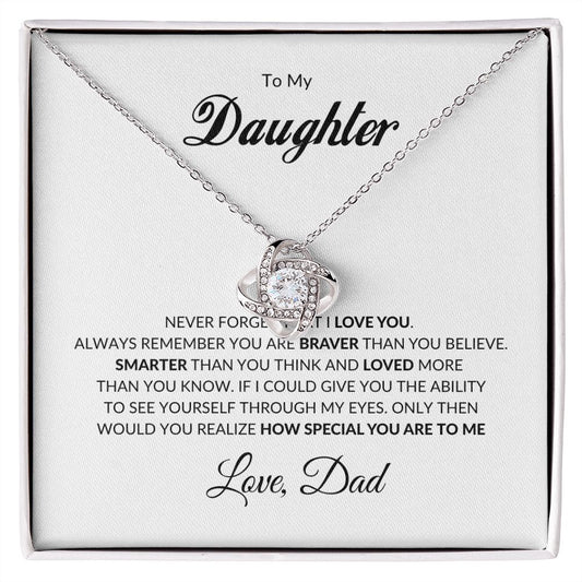 To My Daughter | Love Knot Necklace