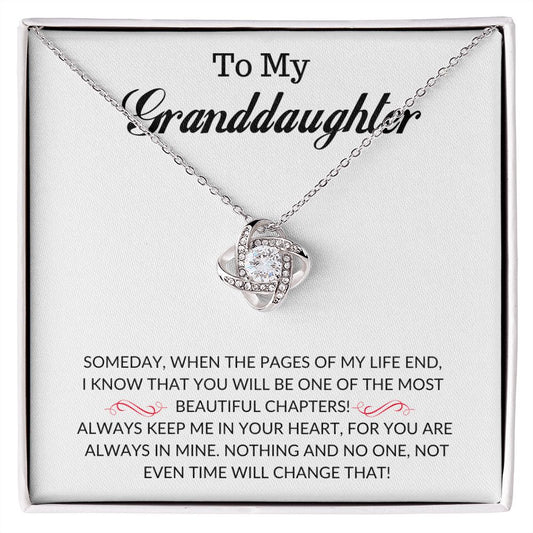 To My Granddaughter | Love Knot Necklace