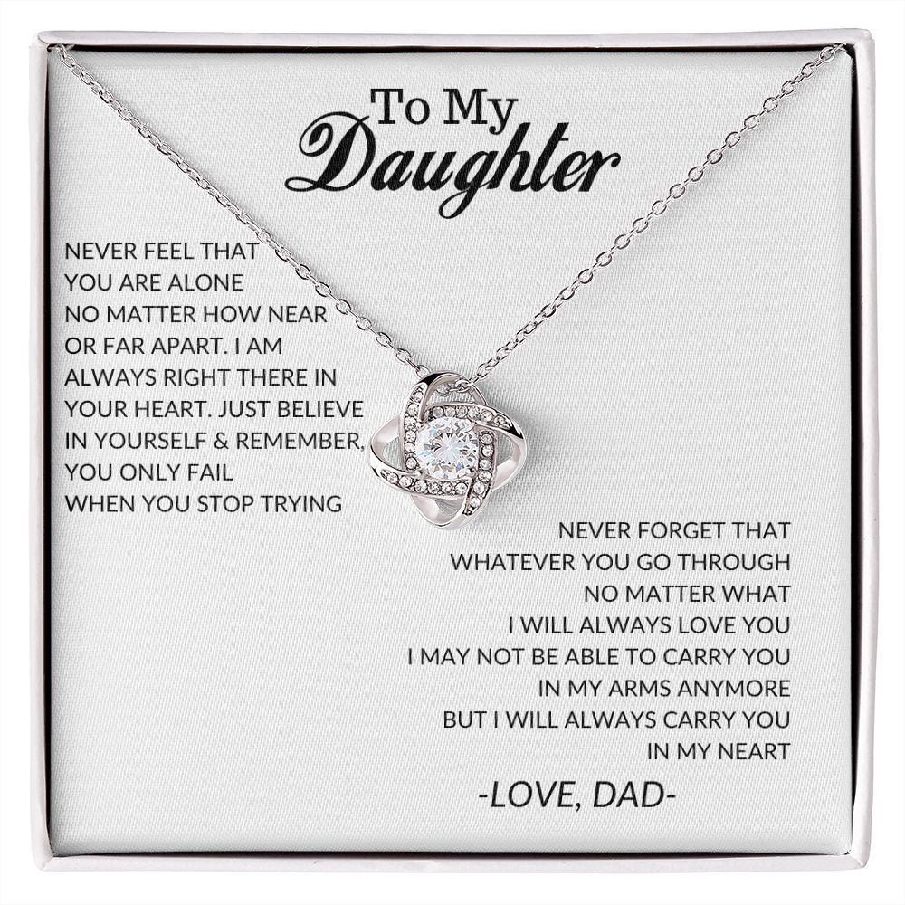 To My Daughter | Love Knot Necklace