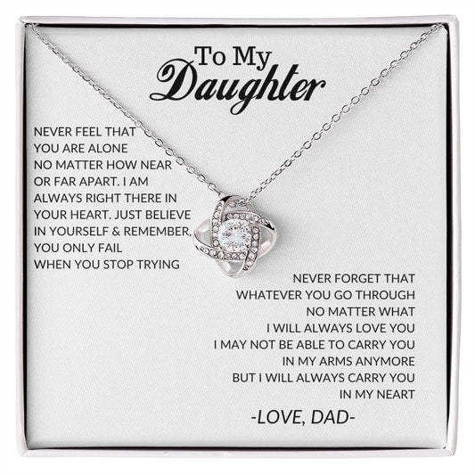 To My Daughter | Love Knot Necklace