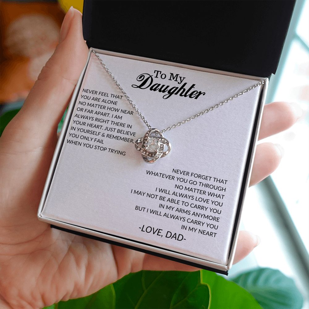 To My Daughter | Love Knot Necklace