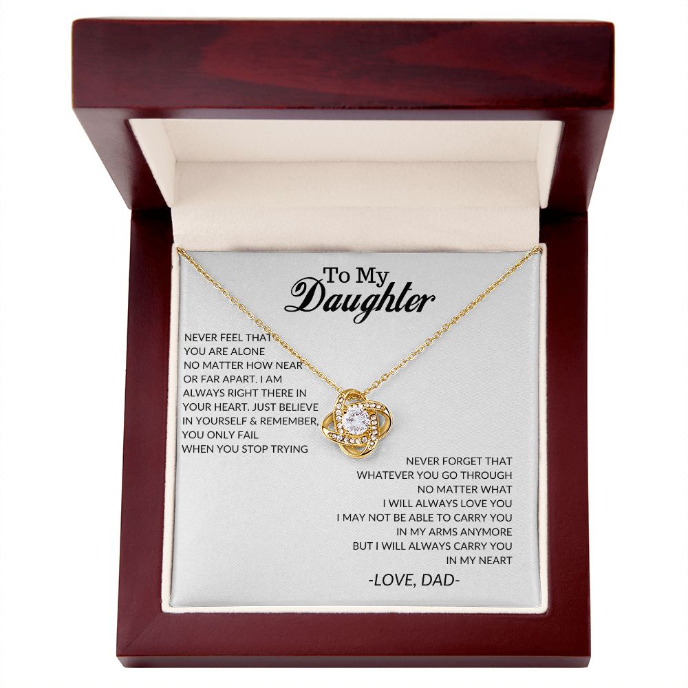 To My Daughter | Love Knot Necklace
