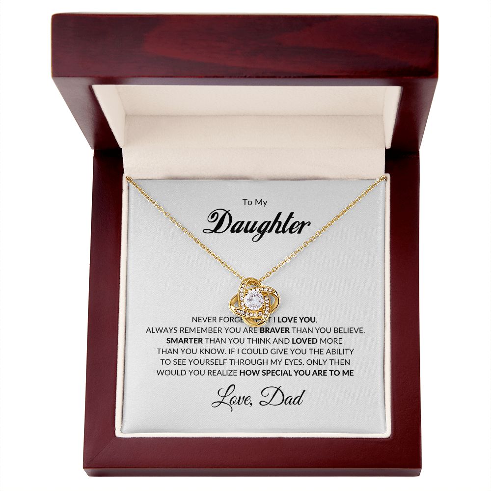 To My Daughter | Love Knot Necklace