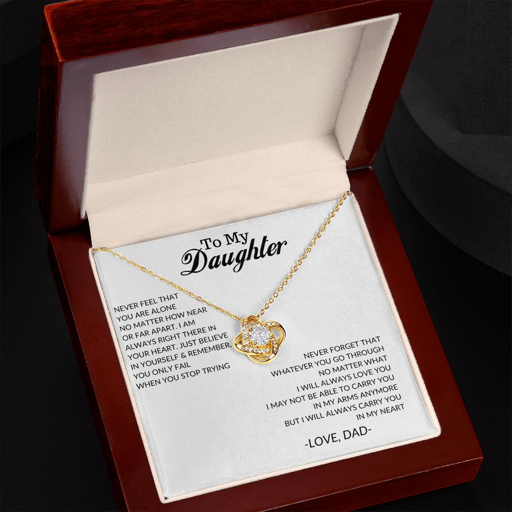 To My Daughter | Love Knot Necklace