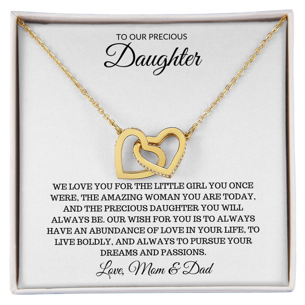 To My Daughter | Interlocking Hearts Necklace