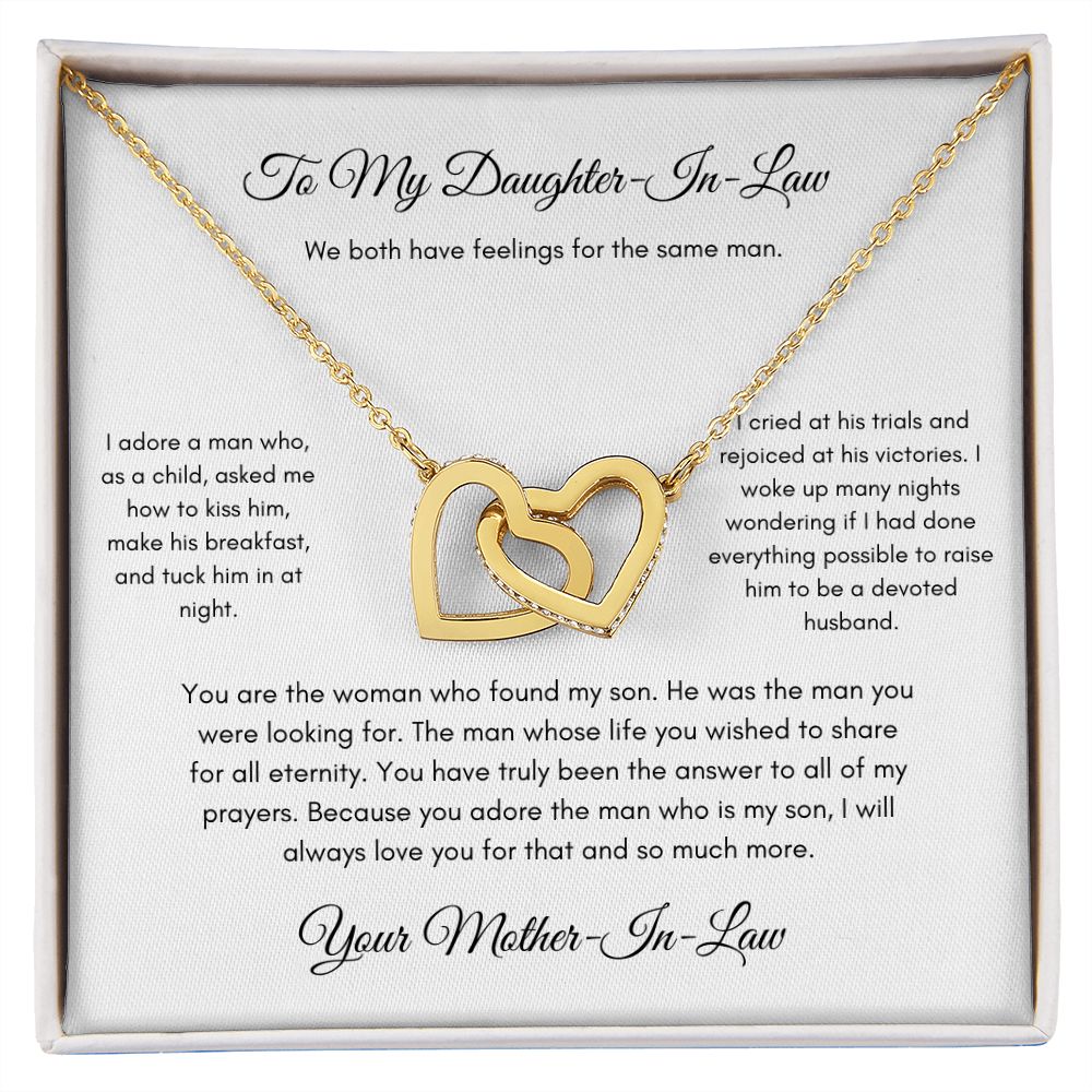 To My Daughter-In-Law | Interlocking Hearts Necklace