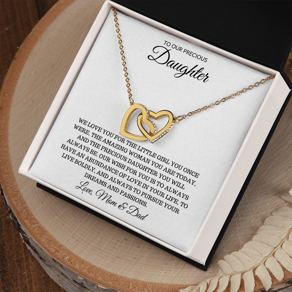 To My Daughter | Interlocking Hearts Necklace
