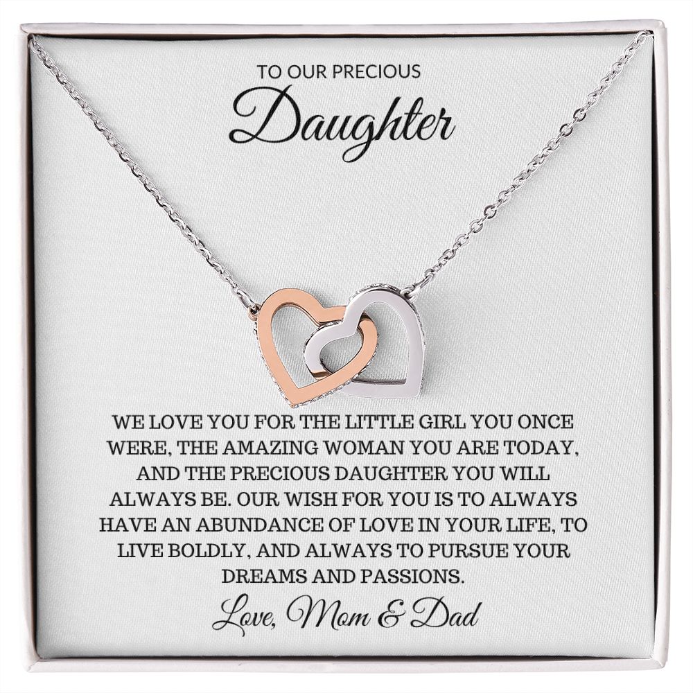 To My Daughter | Interlocking Hearts Necklace