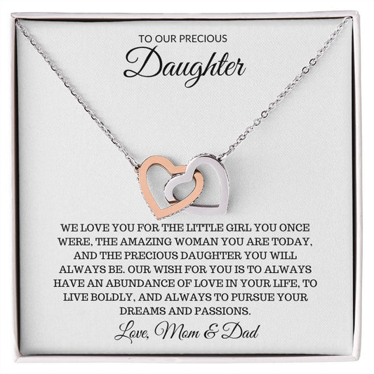 To My Daughter | Interlocking Hearts Necklace