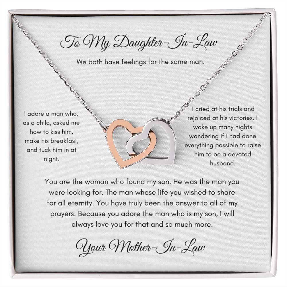 To My Daughter-In-Law | Interlocking Hearts Necklace