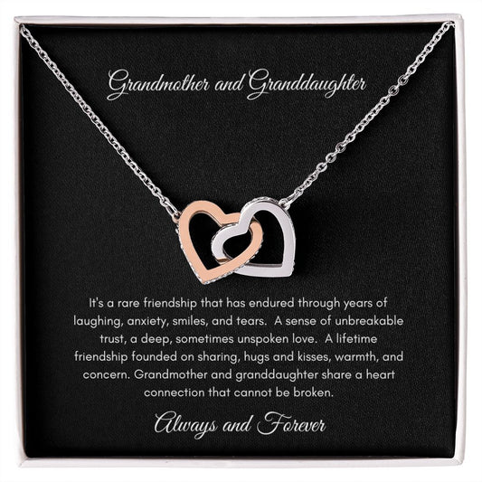 GrandMother & GrandDaughter | Interlocking Hearts Necklace