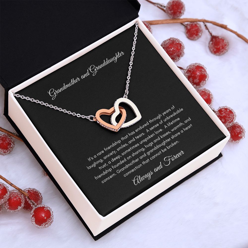 GrandMother & GrandDaughter | Interlocking Hearts Necklace