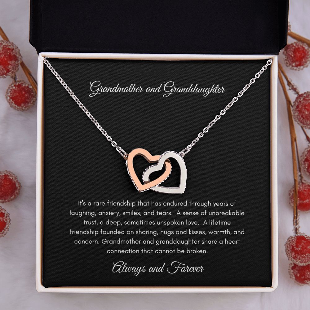 GrandMother & GrandDaughter | Interlocking Hearts Necklace