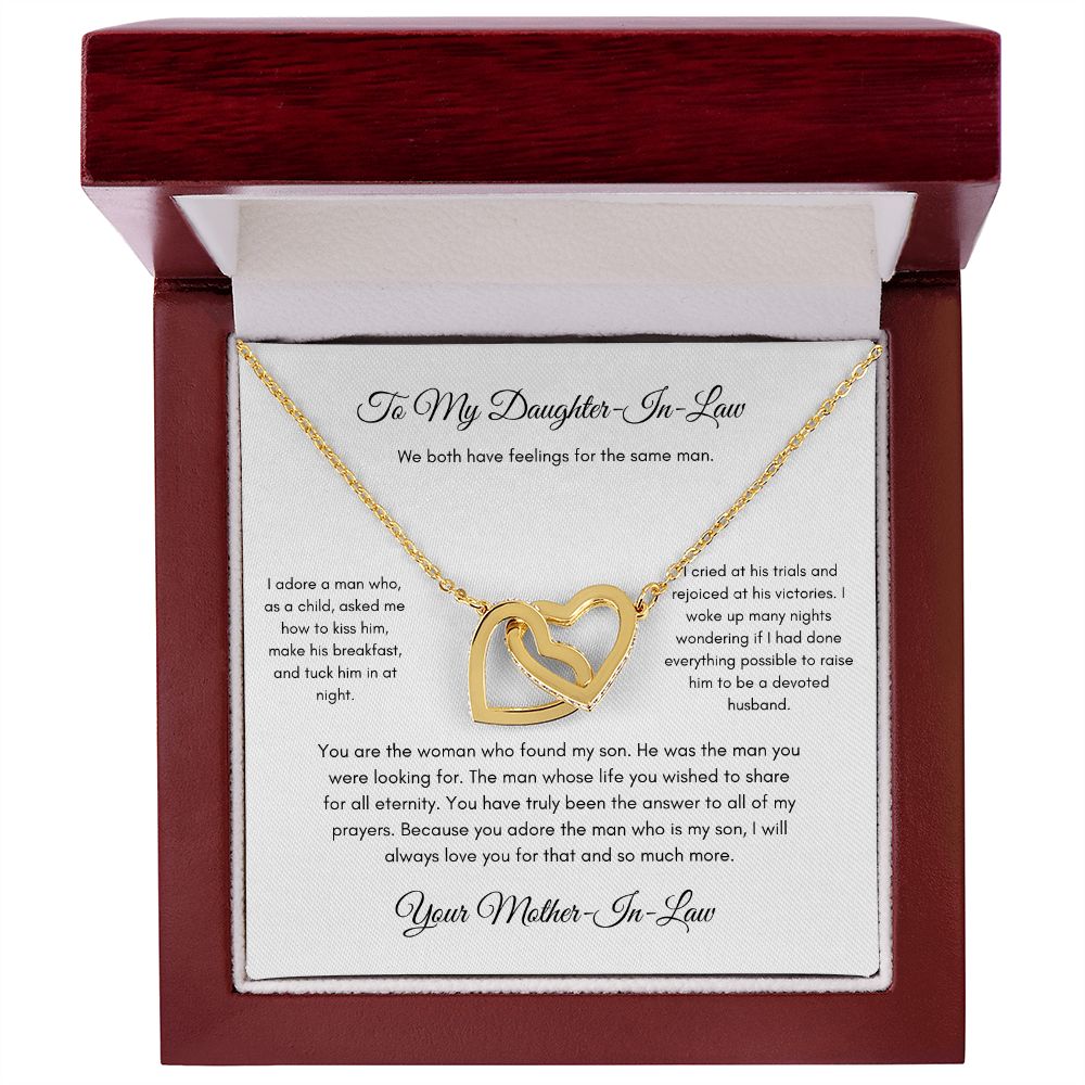 To My Daughter-In-Law | Interlocking Hearts Necklace