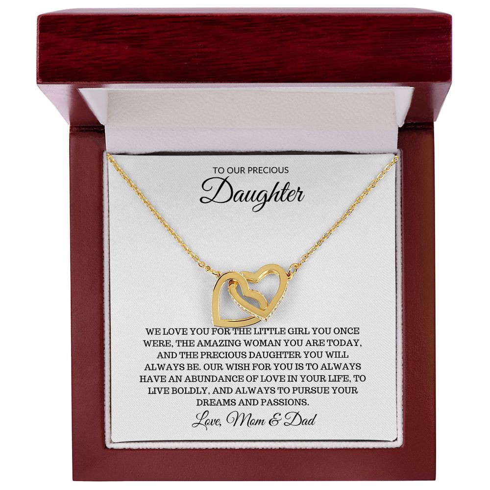 To My Daughter | Interlocking Hearts Necklace