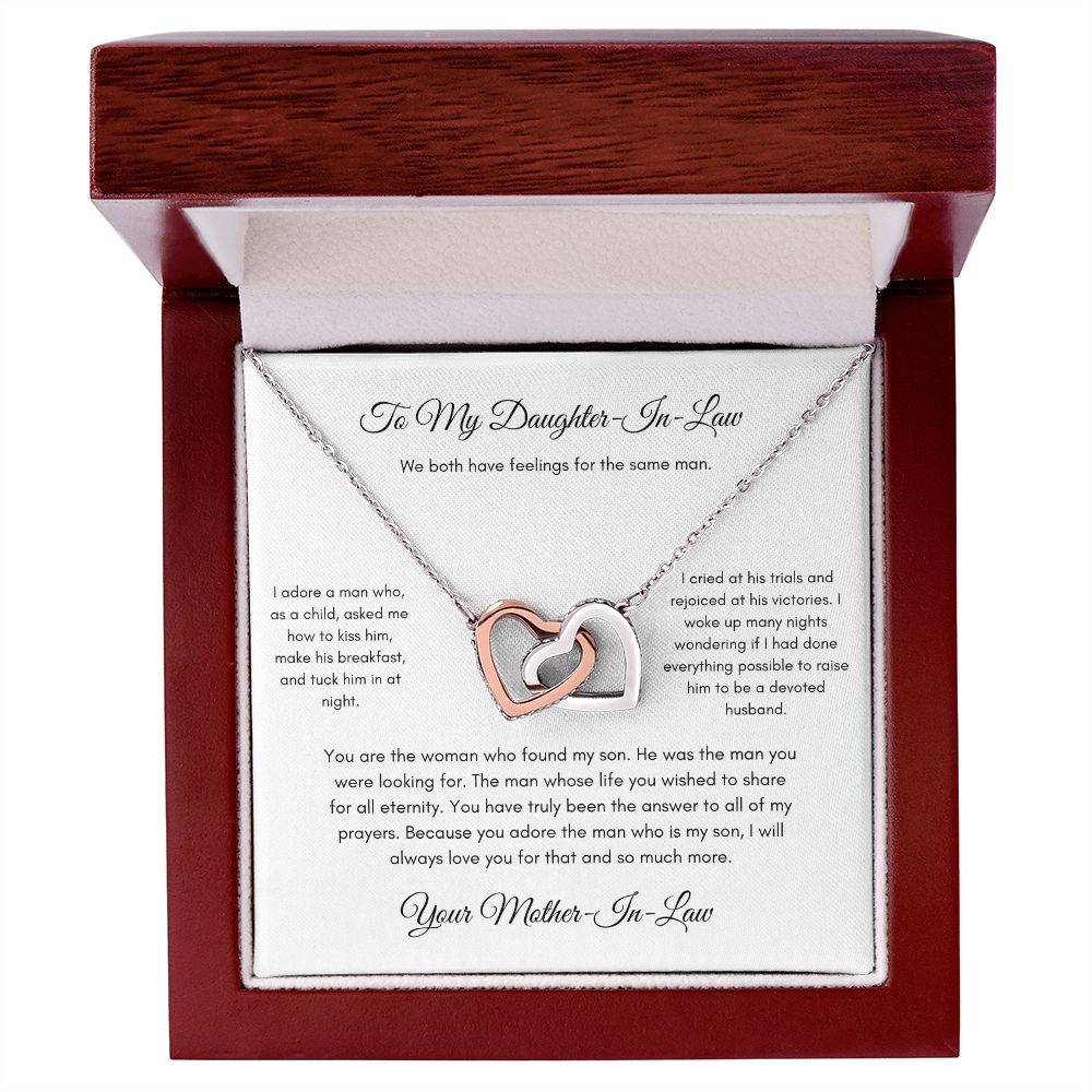 To My Daughter-In-Law | Interlocking Hearts Necklace