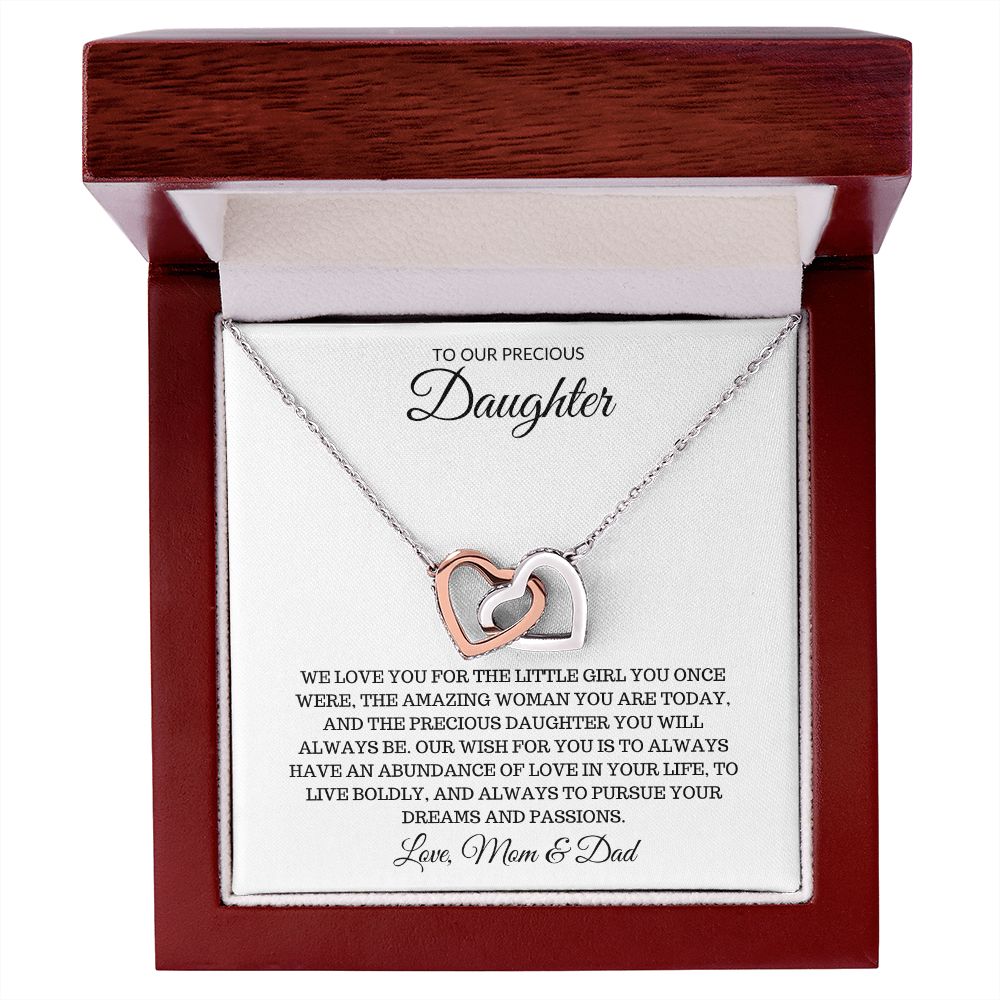 To My Daughter | Interlocking Hearts Necklace