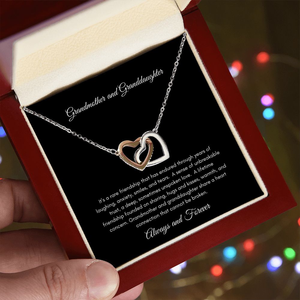 GrandMother & GrandDaughter | Interlocking Hearts Necklace