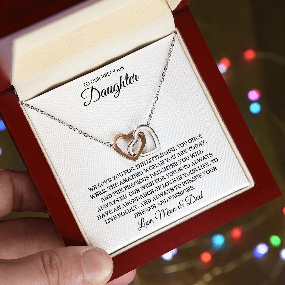 To My Daughter | Interlocking Hearts Necklace
