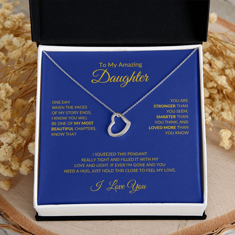 To My Amazing Daughter | Delicate Heart Necklace