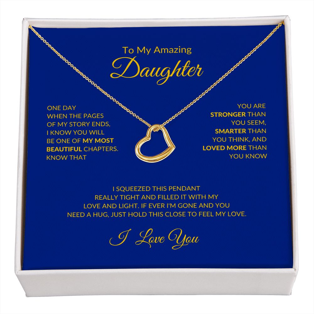 To My Amazing Daughter | Delicate Heart Necklace