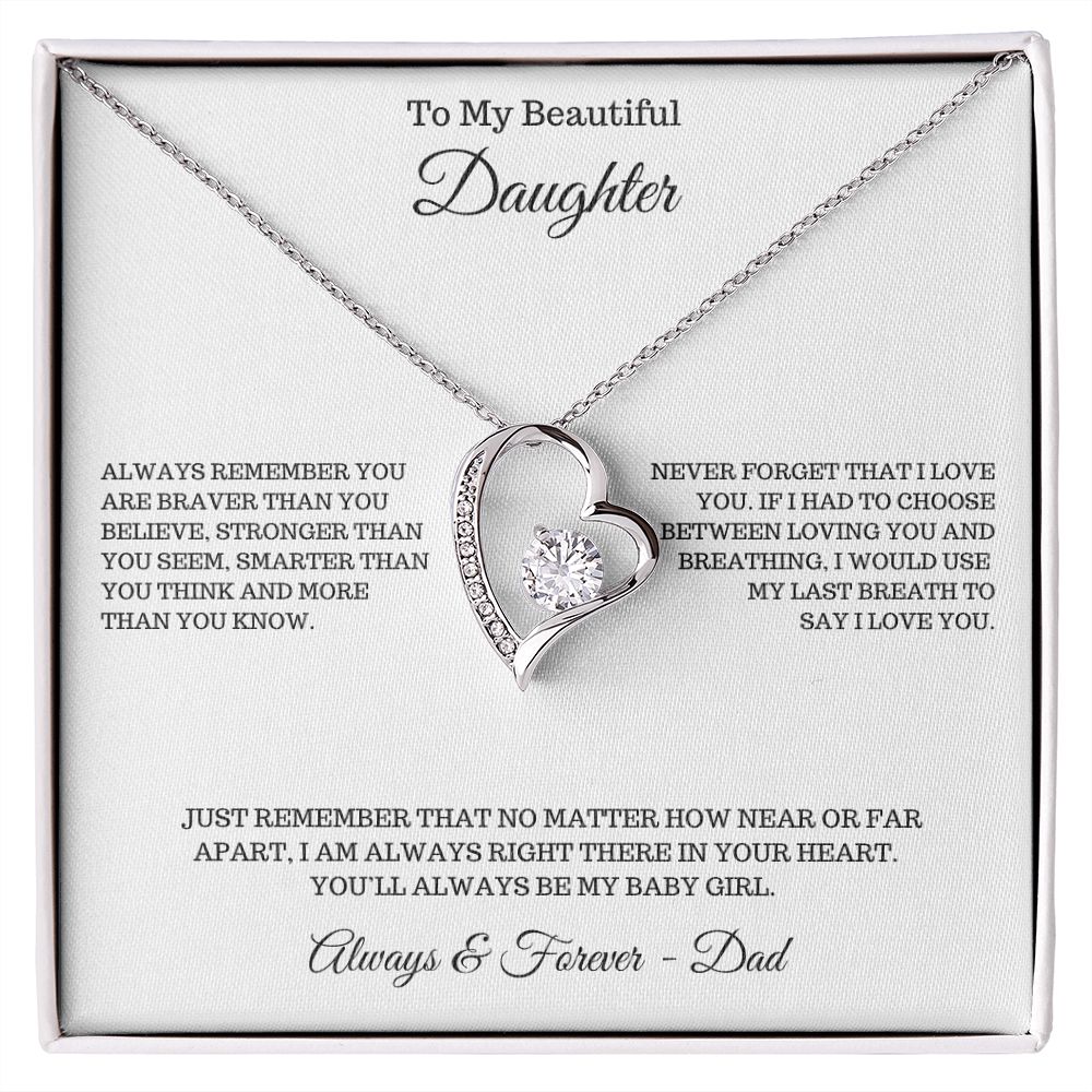 To My Beautiful Daughter | Forever Love Necklace