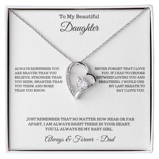 To My Beautiful Daughter | Forever Love Necklace