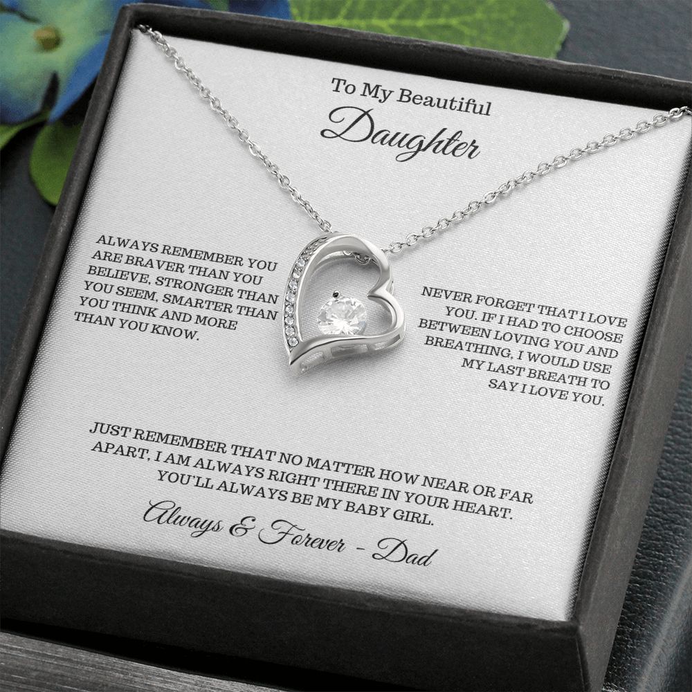 To My Beautiful Daughter | Forever Love Necklace