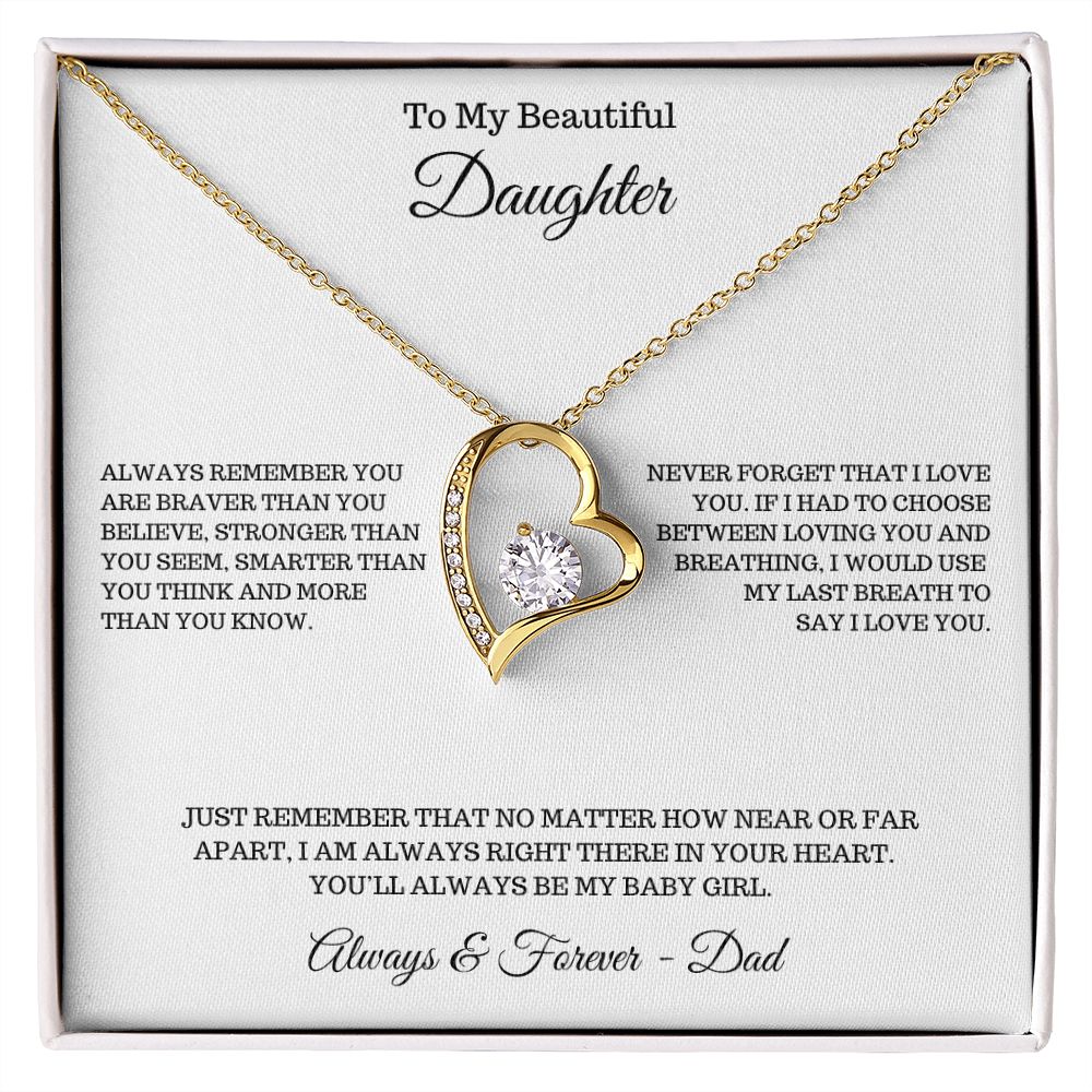 To My Beautiful Daughter | Forever Love Necklace
