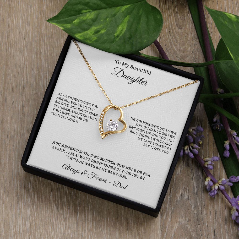 To My Beautiful Daughter | Forever Love Necklace