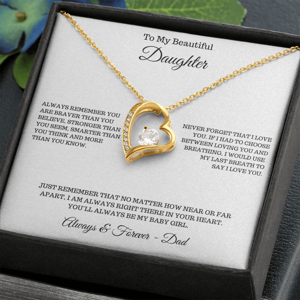 To My Beautiful Daughter | Forever Love Necklace