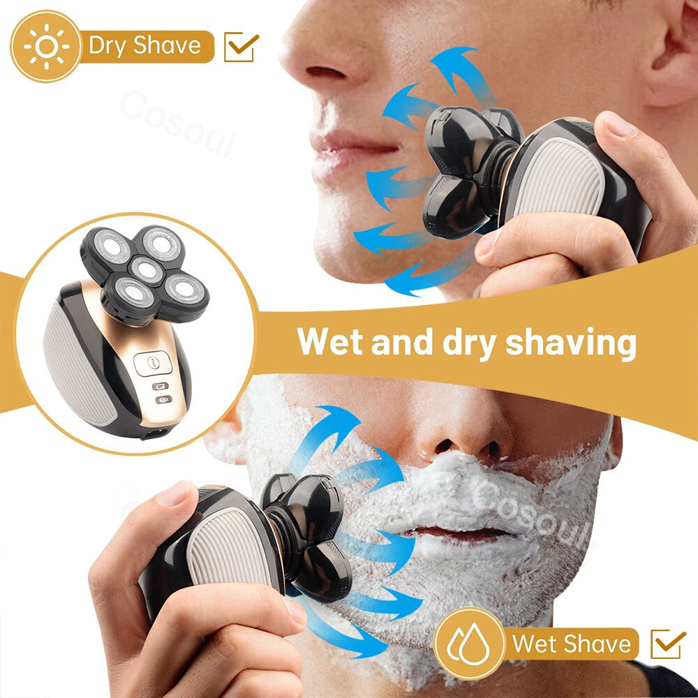 Bald Head Hair Shaver Electric Shaver for Men Rechargeable Electric Men Shaver Body Hair Trimmer Clipper Electric Razor